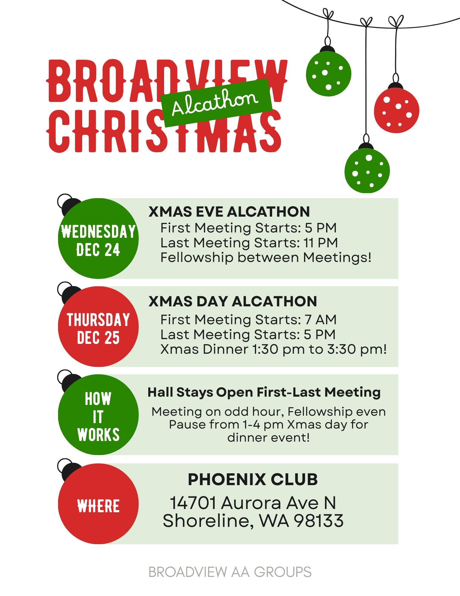 Christmas Eve Alcathon